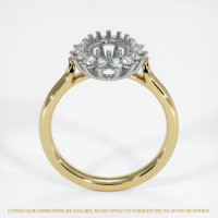 14K White & Yellow Halo Ring Setting Image