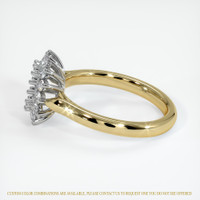 14K White & Yellow Halo Ring Setting Image