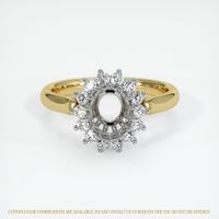 18K White & Yellow Halo Ring Setting Image