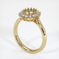 10K Yellow Gold Halo Ring Setting Video