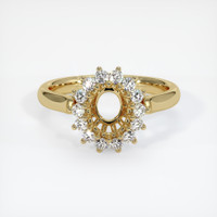 10K Yellow Gold Halo Ring Setting Image