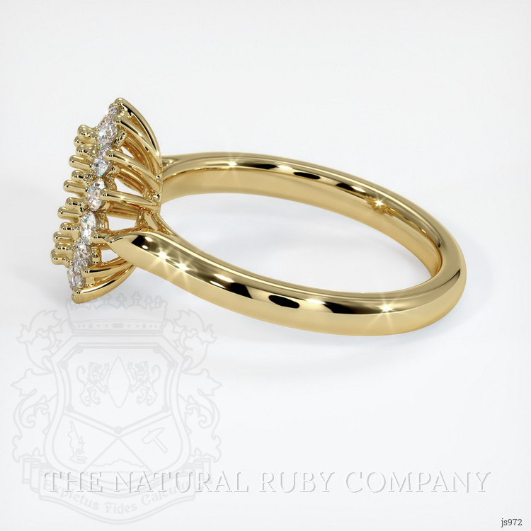 10K Yellow Gold Halo Ring Setting