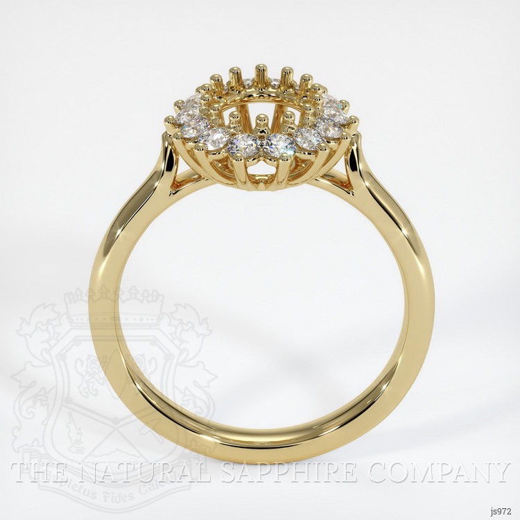 10K Yellow Gold Halo Ring Setting