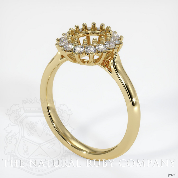 14K Yellow Gold Halo Ring Setting