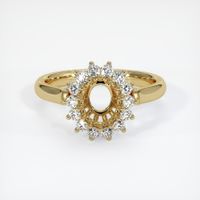 14K Yellow Gold Halo Ring Setting Image