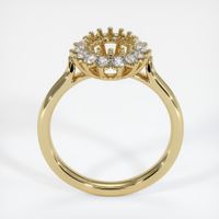 14K Yellow Gold Halo Ring Setting Image