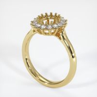 18K Yellow Gold Halo Ring Setting Video