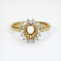18K Yellow Gold Halo Ring Setting Image