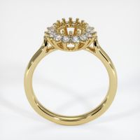 18K Yellow Gold Halo Ring Setting Image