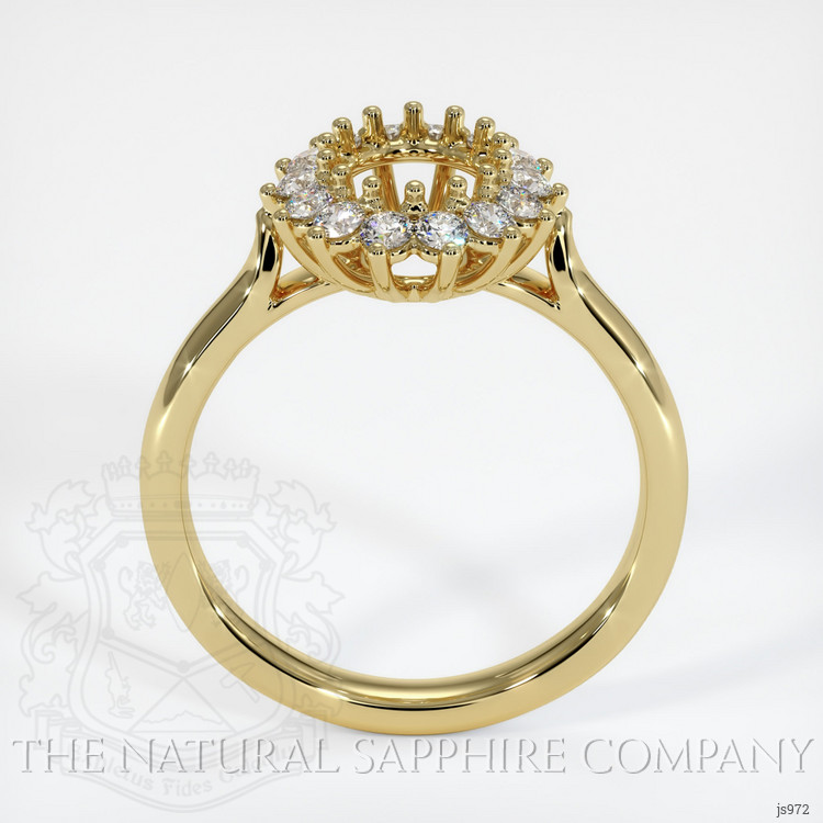 18K Yellow Gold Halo Ring Setting