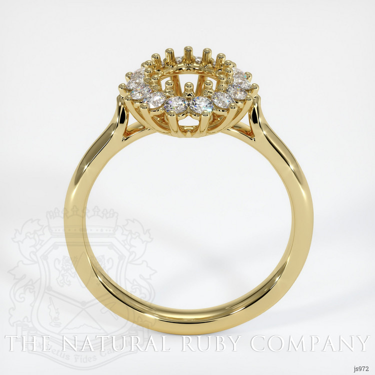 18K Yellow Gold Halo Ring Setting