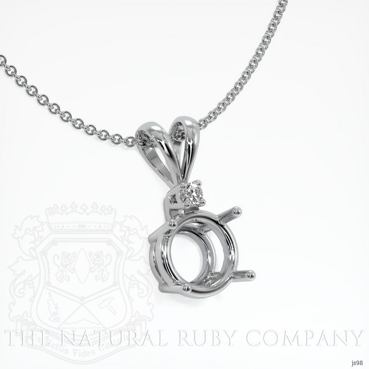 Platinum 950 Accent Stones Pendant Setting