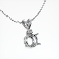 10K White Gold Accent Stones Pendant Setting Image