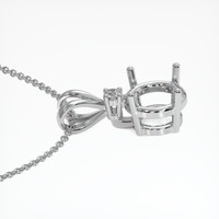 10K White Gold Accent Stones Pendant Setting Image