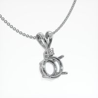 18K White Gold Accent Stones Pendant Setting Image