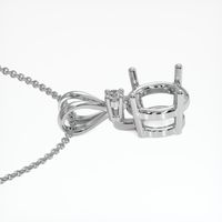 18K White Gold Accent Stones Pendant Setting Image