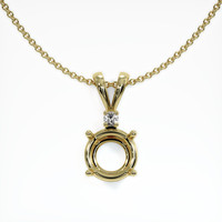 10K Yellow Gold Accent Stones Pendant Setting Video