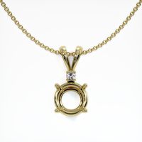 14K Yellow Gold Accent Stones Pendant Setting Video