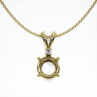 18K Yellow Gold Accent Stones Pendant Setting Video