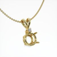 18K Yellow Gold Accent Stones Pendant Setting Image