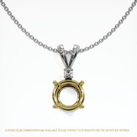 14K Yellow & White Accent Stones Pendant Setting Video