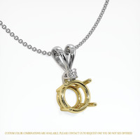 14K Yellow & White Accent Stones Pendant Setting Image