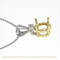 14K Yellow & White Accent Stones Pendant Setting Image