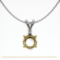 18K Yellow & White Accent Stones Pendant Setting Video