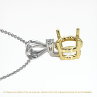 18K Yellow & White Accent Stones Pendant Setting Image