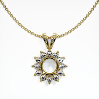 10K Yellow Gold Halo Pendant Setting Video