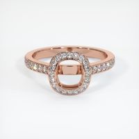 14K Rose Gold Pave Ring Setting Image