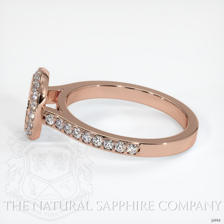14K Rose Gold Pave Ring Setting