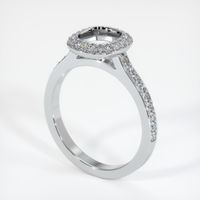 14K White Gold Pave Ring Setting Video