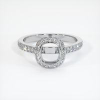 14K White Gold Pave Ring Setting Image