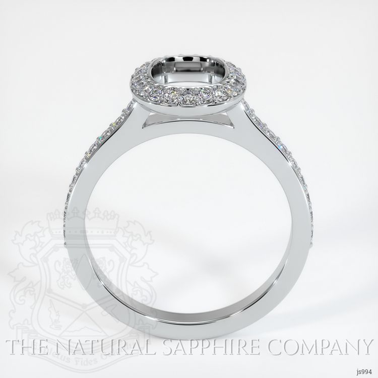 14K White Gold Pave Ring Setting