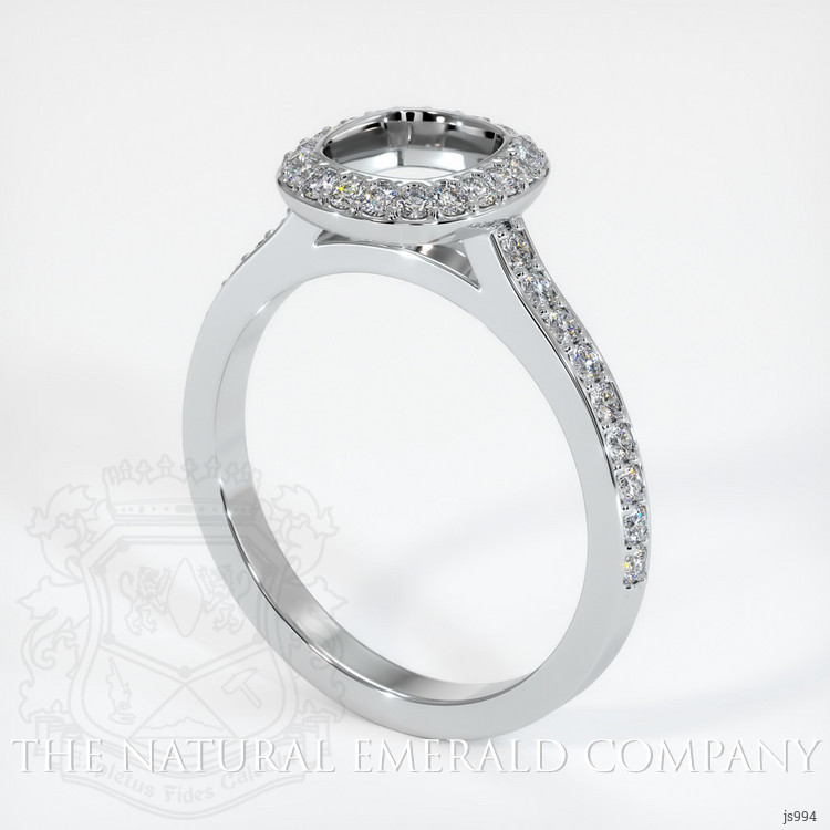 18K White Gold Pave Ring Setting