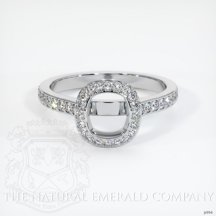 18K White Gold Pave Ring Setting