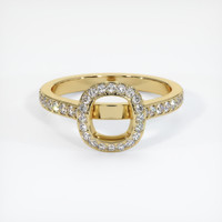 10K Yellow Gold Pave Ring Setting Image
