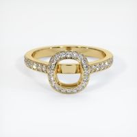 14K Yellow Gold Pave Ring Setting Image