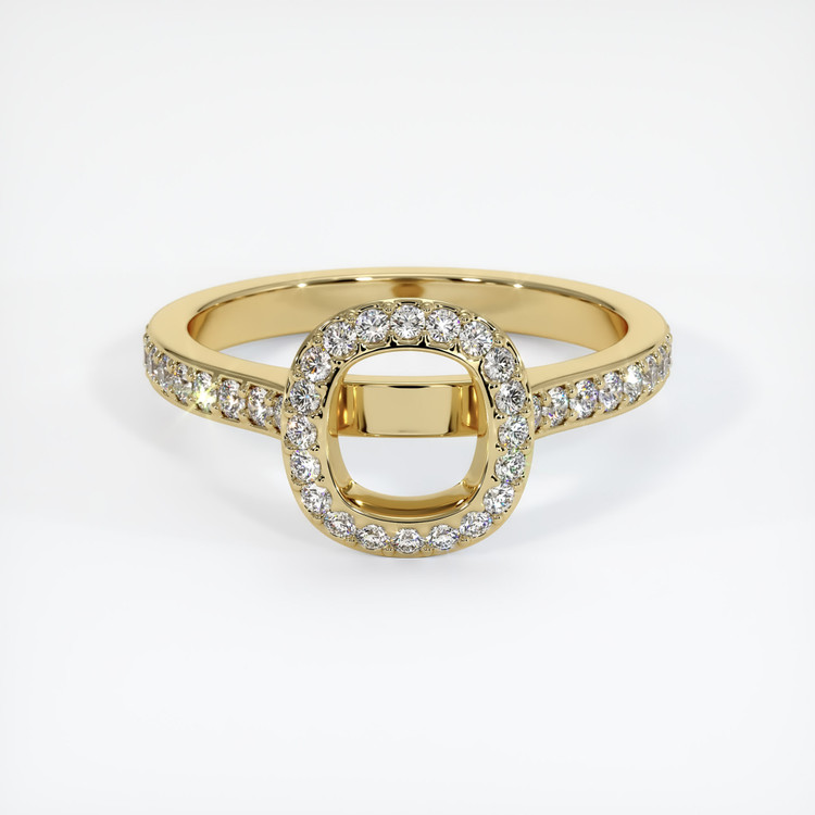 14K Yellow Gold Pave Ring Setting
