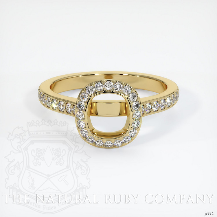 14K Yellow Gold Pave Ring Setting
