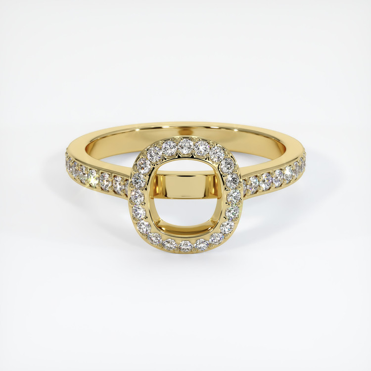 18K Yellow Gold Pave Ring Setting