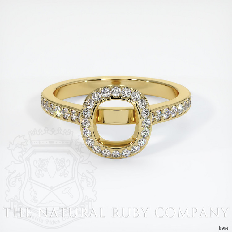 18K Yellow Gold Pave Ring Setting