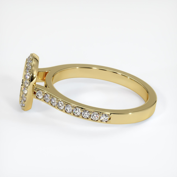 18K Yellow Gold Pave Ring Setting