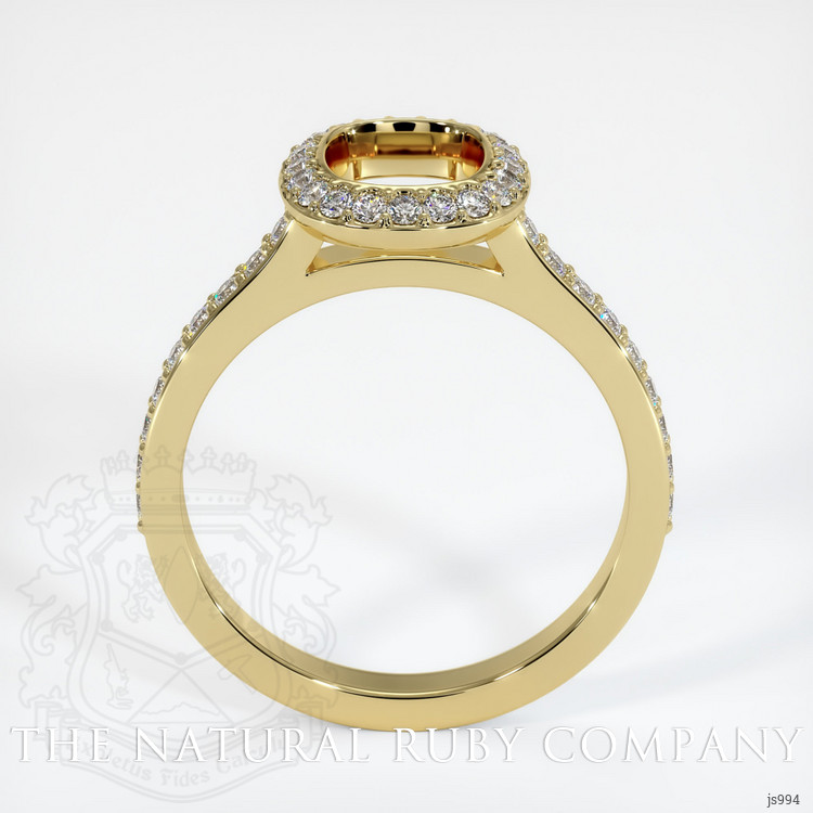 18K Yellow Gold Pave Ring Setting