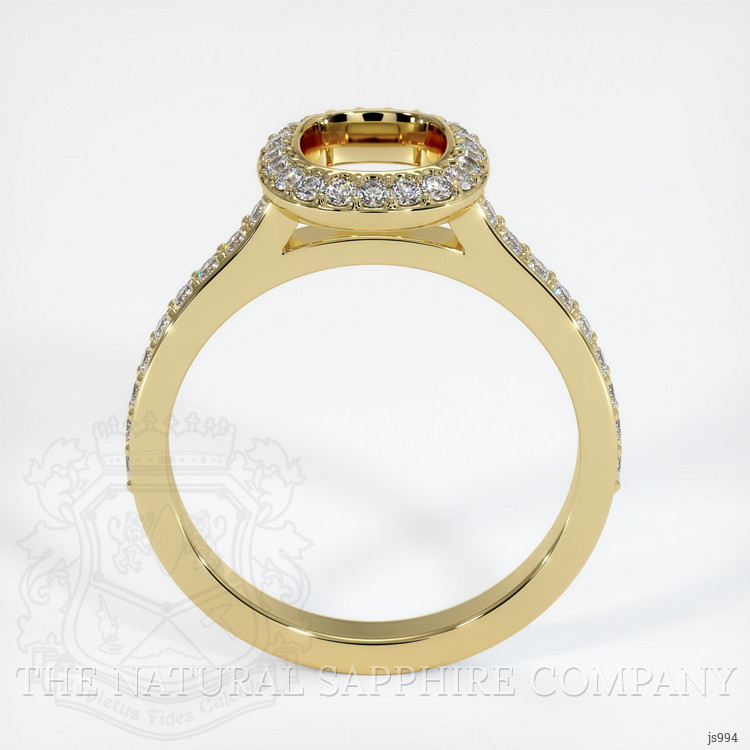 18K Yellow Gold Pave Ring Setting