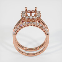 14K Rose Gold Halo Ring Setting Image