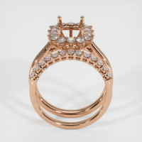 18K Rose Gold Halo Ring Setting Image