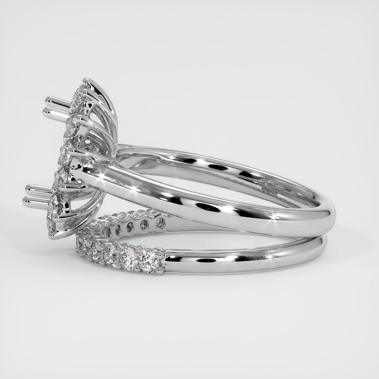 14K White Gold Halo Ring Setting