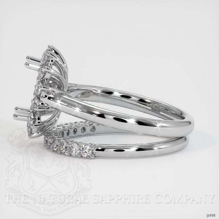 14K White Gold Halo Ring Setting
